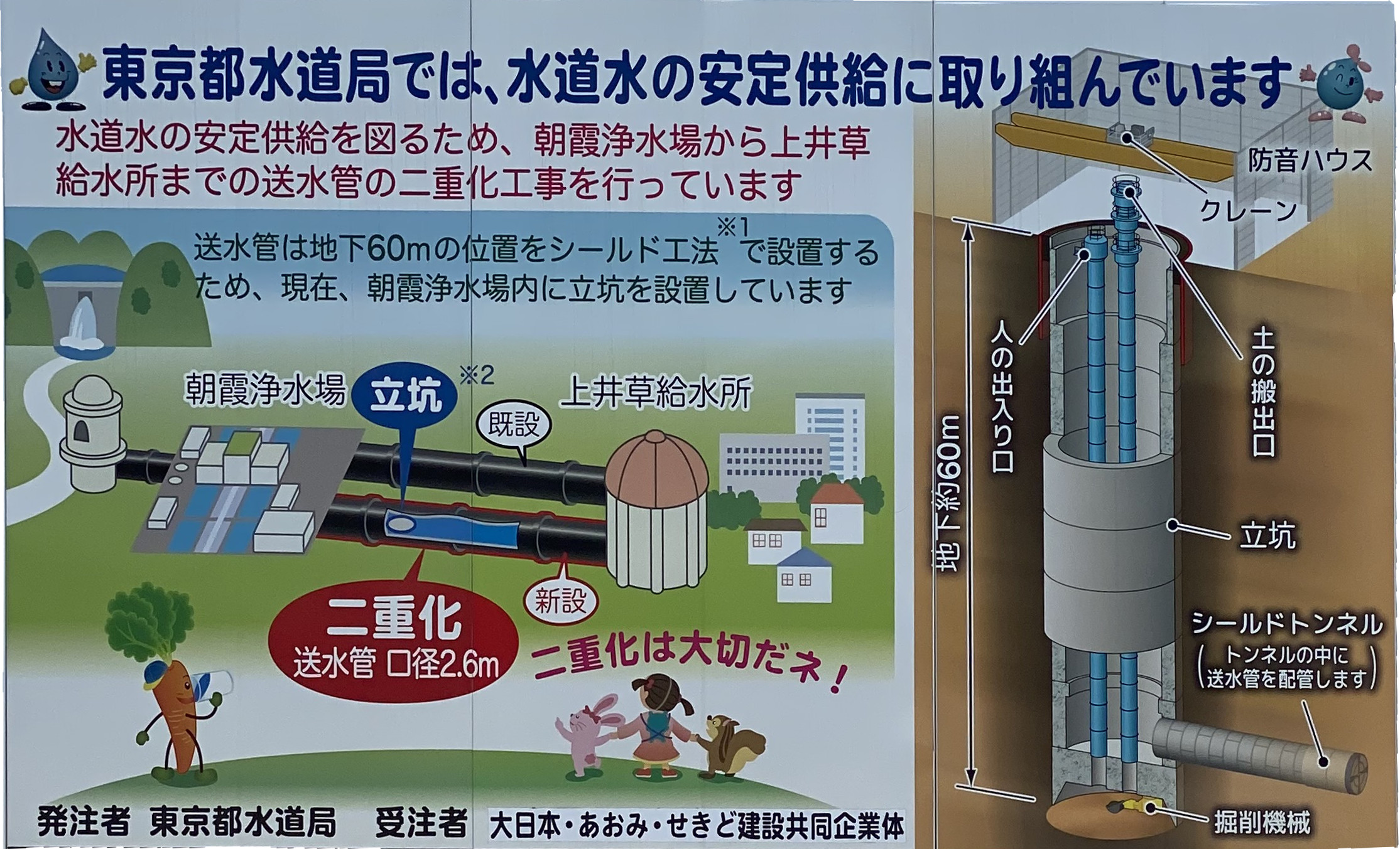 東京都水道局では、水道水の安定供給に
取り組んでいます。
